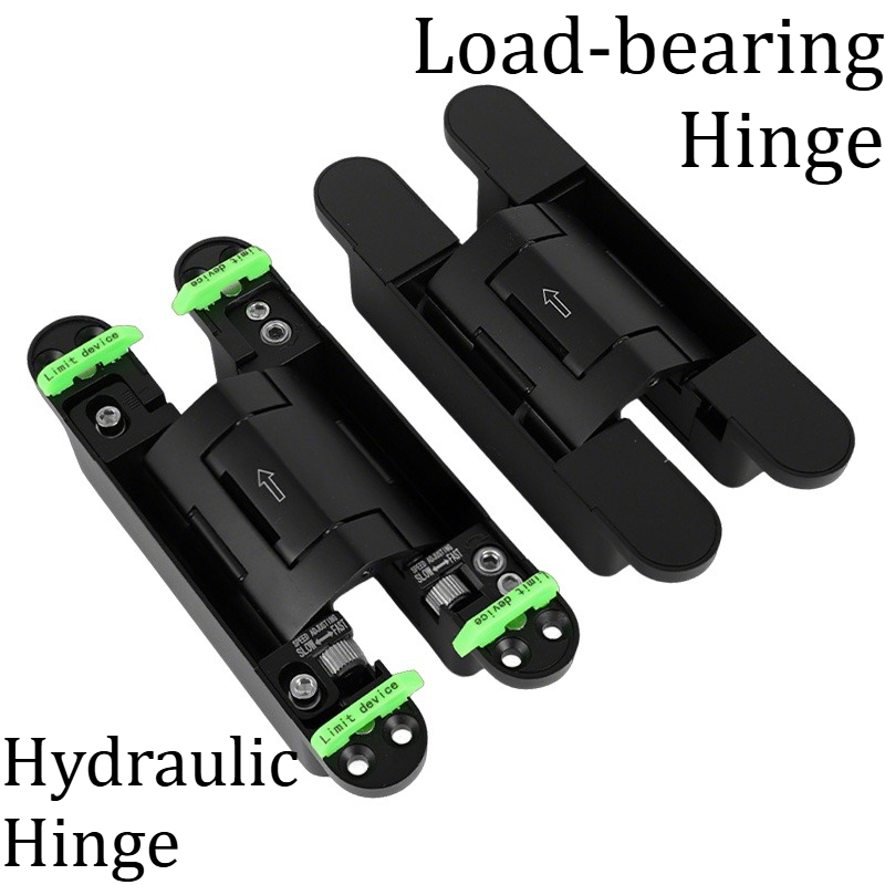 Furniture Hardware Types - 검정색 유압 도어 힌지 2D 조절