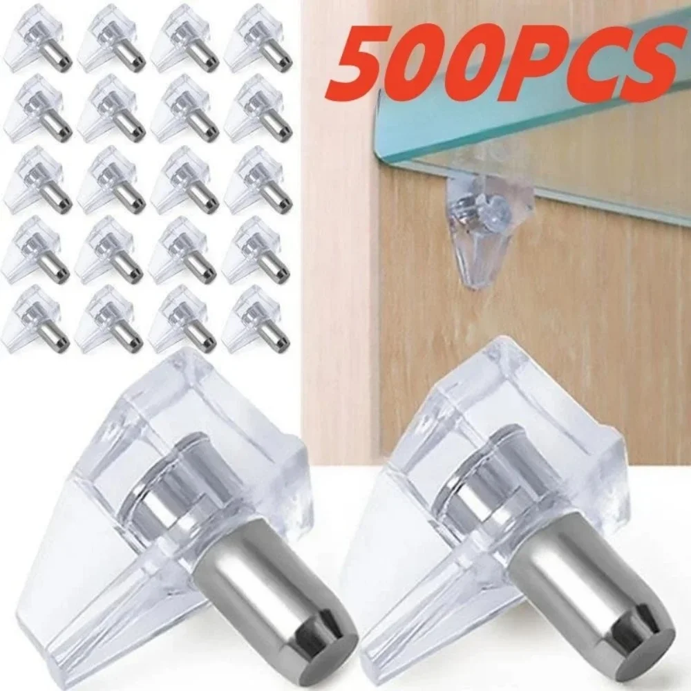 Shelf Peg Support - 500/200/50/10PCS 투명 선반 스터드 페그 금속