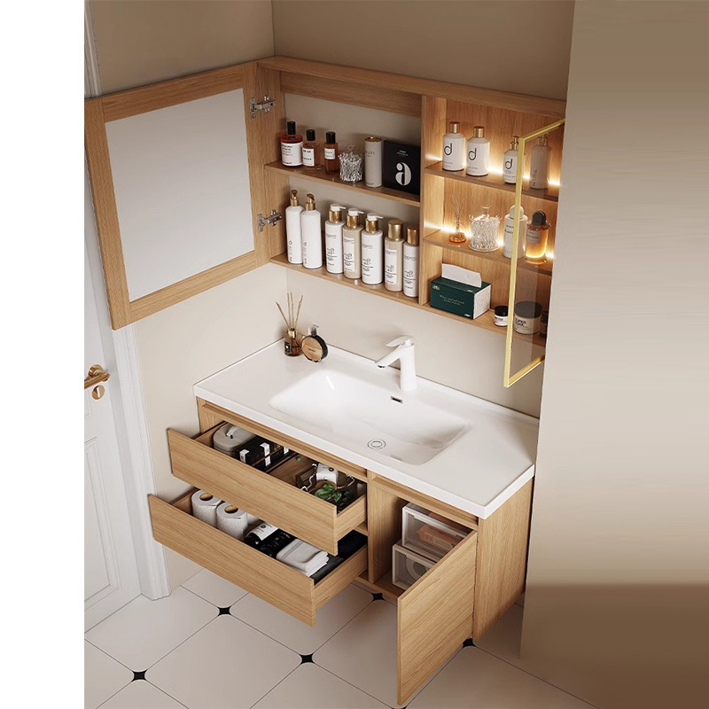 일본식 세라믹 일체형 세면대 욕실 캐비닛 세트, 통나무 - Japanese Furniture Hardware 리뷰 및 가격
