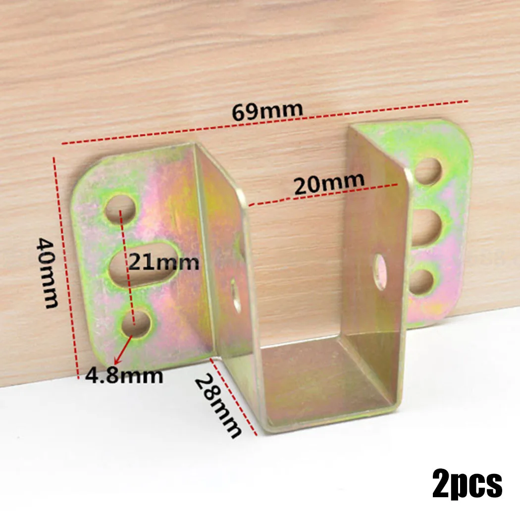 2pcs U 모양의 금속 침대 브래킷 침대 프레임 고정 - Furniture Hardware For Bed 리뷰 및 가격