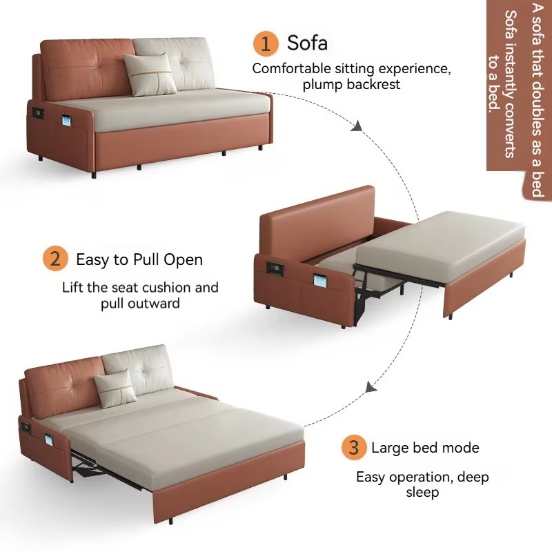 다기능 3단 접이식 소파 침대 프레임, 숨김형 접이식  - Furniture Hardware For Bed 리뷰 및 가격
