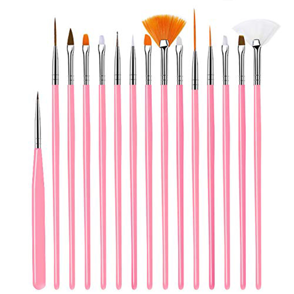 LINMANDA 15 핑크 네일 아트 브러쉬 세트 네일 - Furniture Hardware Nails 리뷰 및 가격