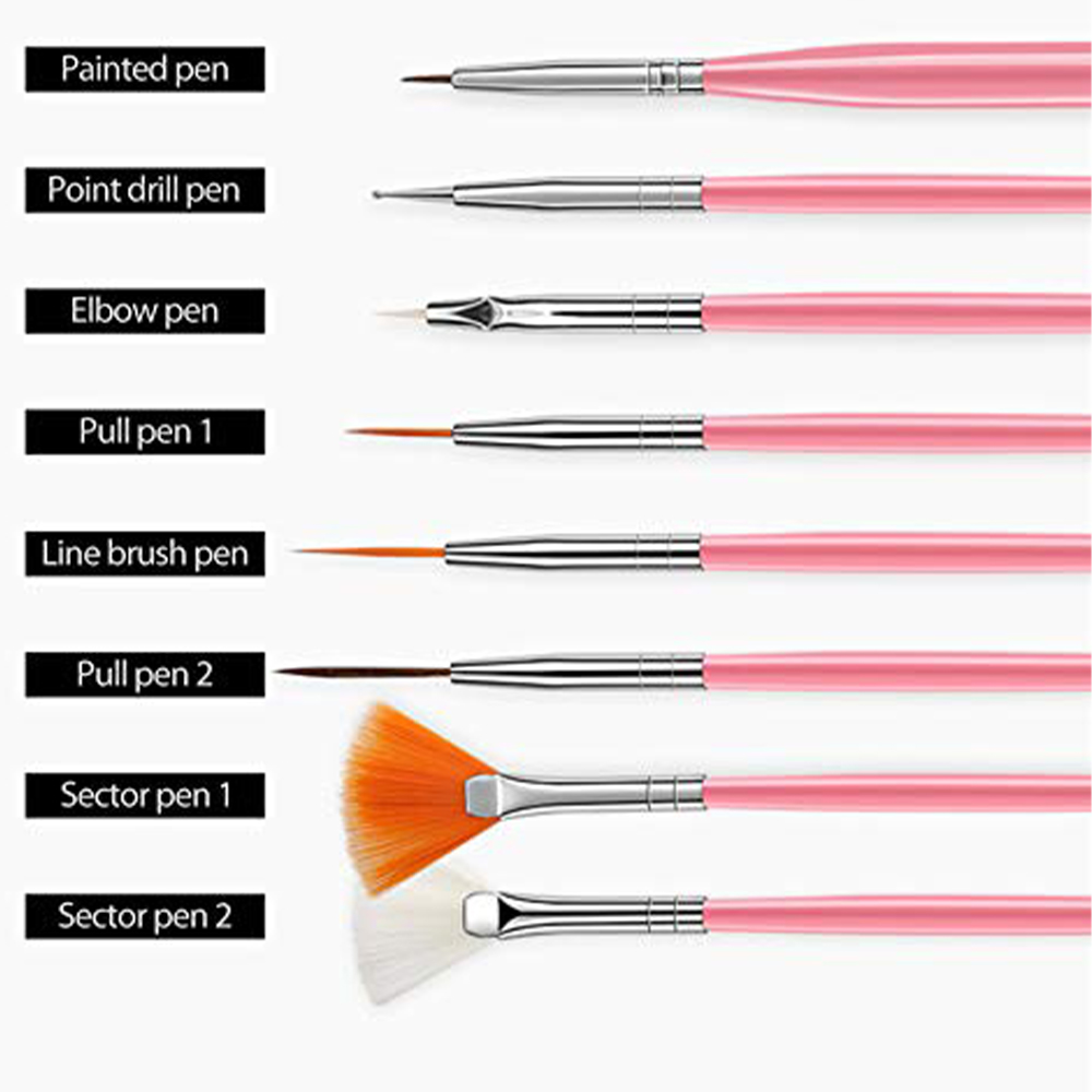 LINMANDA 15 핑크 네일 아트 브러쉬 세트 네일 - Furniture Hardware Nails 리뷰 및 가격