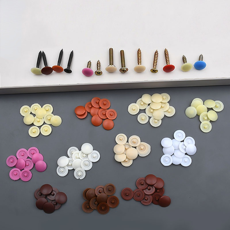 100/500/1000pcs 플라스틱 스크류 캡 커버  - Furniture Hardware Bolts 리뷰 및 가격