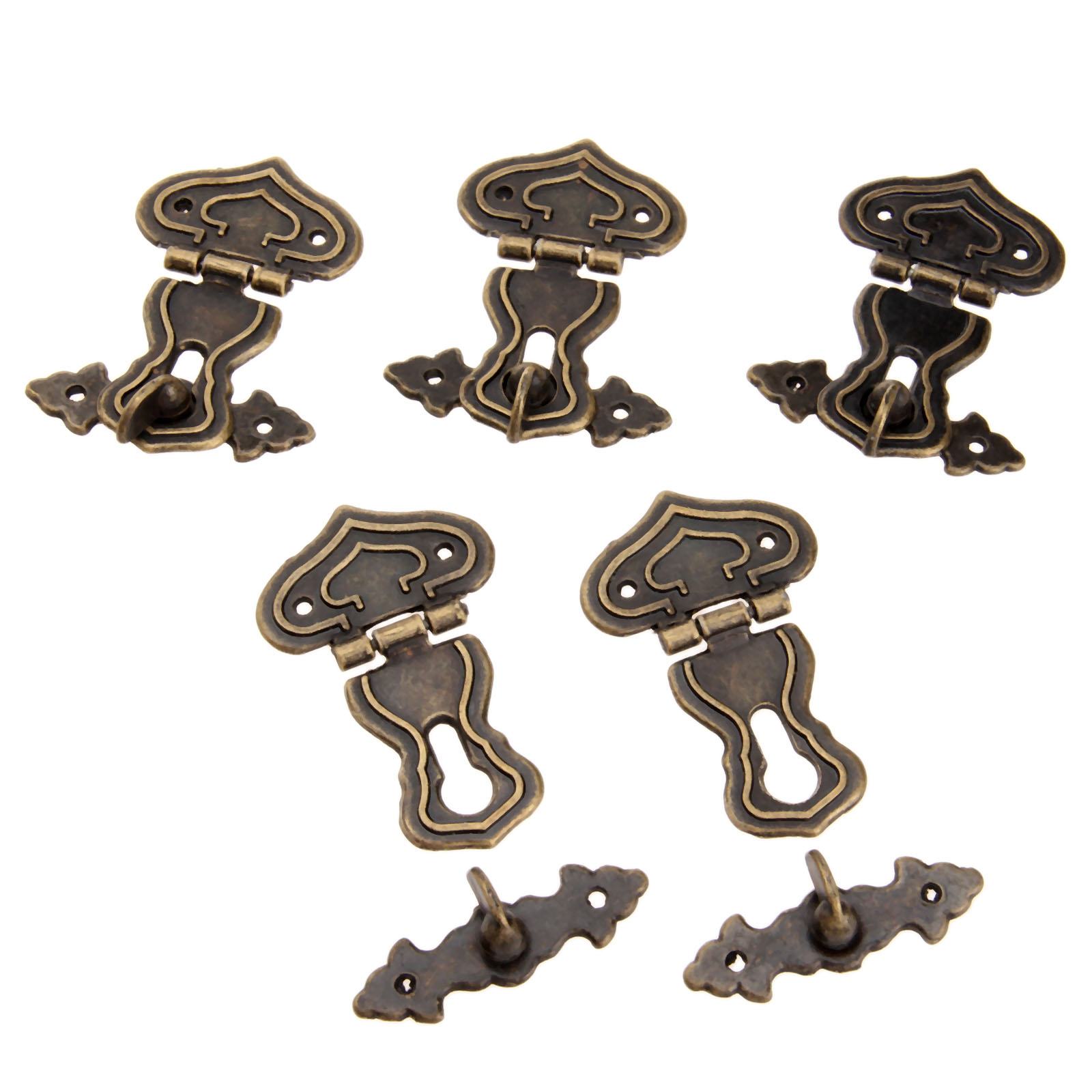 골동품 금속 자물쇠 장식 걸쇠 후크 선물 나무 보석 상 - Furniture Hardware Bolts 리뷰 및 가격