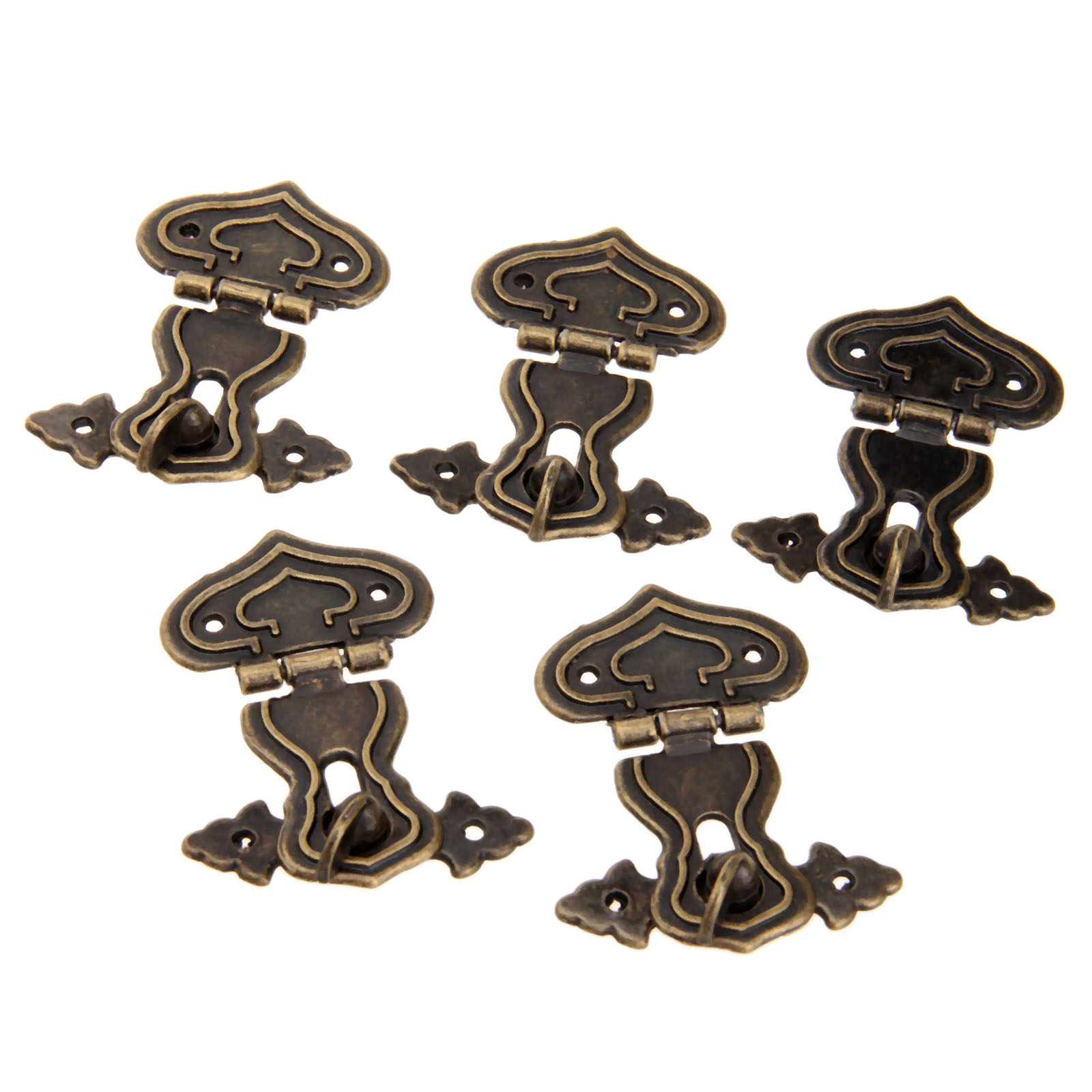 골동품 금속 자물쇠 장식 걸쇠 후크 선물 나무 보석 상 - Furniture Hardware Bolts 리뷰 및 가격