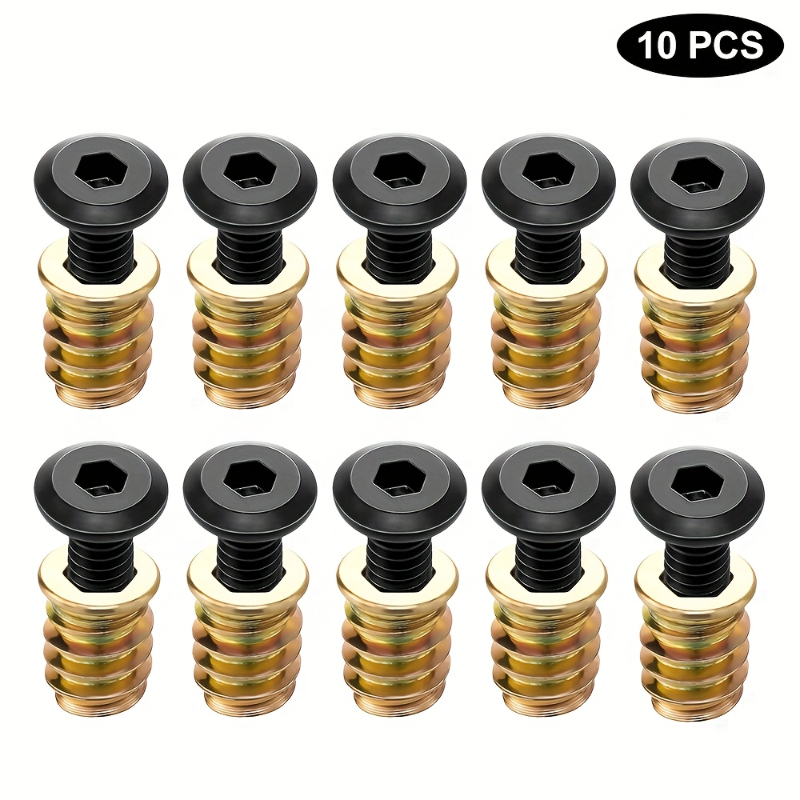 10PCS 너트 나사 삽입물 조합 도구 키트 목재 가구 - Furniture Hardware Bolts 리뷰 및 가격