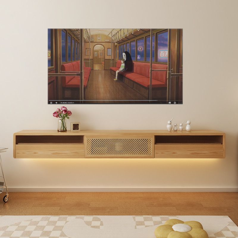 일본식 원목 라탄 매달린 TV 캐비닛 커피 테이블 조합 - Japanese Furniture Hardware 리뷰 및 가격