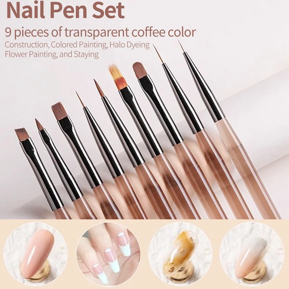 9PCS 네일 브러쉬 네일 아트 디자인 네일 팁 디스플 - Furniture Hardware Nails 리뷰 및 가격