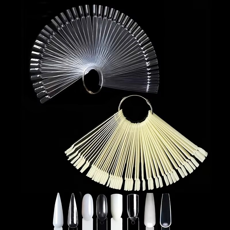 링이 있는 네일 샘플 스틱 50개, 투명 부채꼴 모양의 - Furniture Hardware Nails 리뷰 및 가격