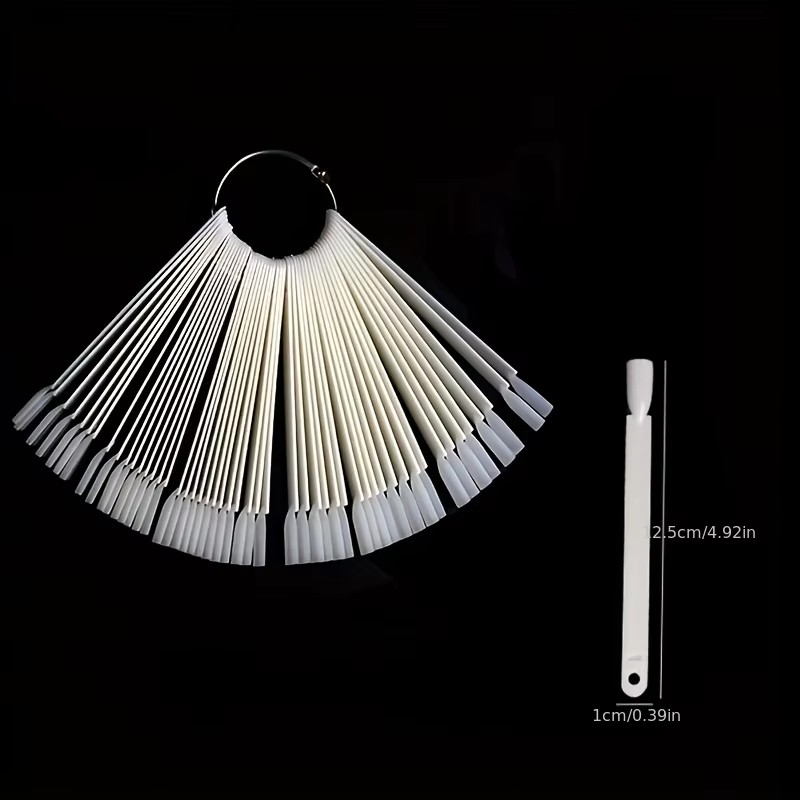링이 있는 네일 샘플 스틱 50개, 투명 부채꼴 모양의 - Furniture Hardware Nails 리뷰 및 가격